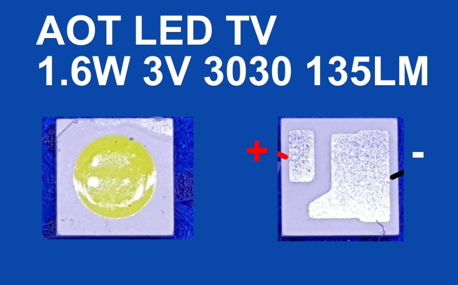 AOT 3030M-W3VL LED TV BEAD 1.6W 3V 3030 10PCS/LOT