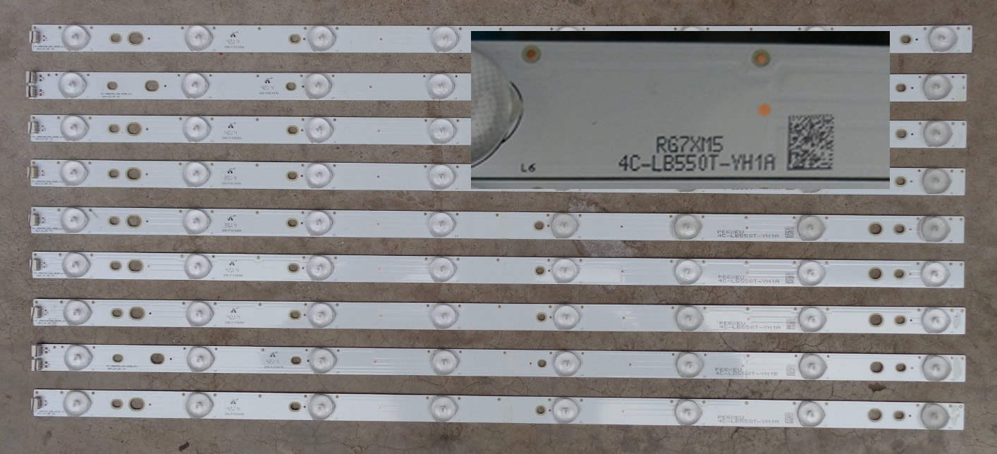 4C-LB550T-YH1A LED STRIP FOR LVF550CSOT E1 V3 USED AND TESTED 1PCS