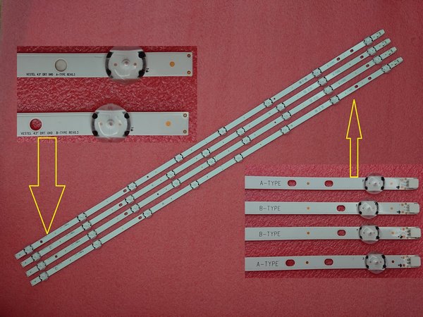 VESTEL 43\" DRT UHD A-type B-type 43inch 4pcs/set New Original