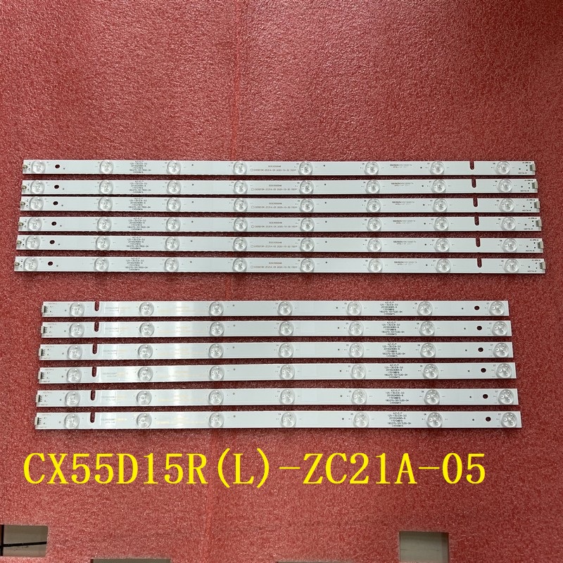CX55D15R CX55D15L-ZC21A-05 12pcs/set(6*R 6*L) R+L=15LED(3V) 1097mm
