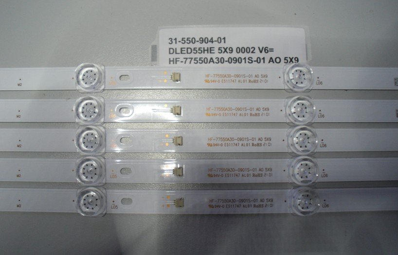 HF-77550A30-0901S-01 A0 5X9 MW3255-F-V-DT led backlight bar 5led strips set
