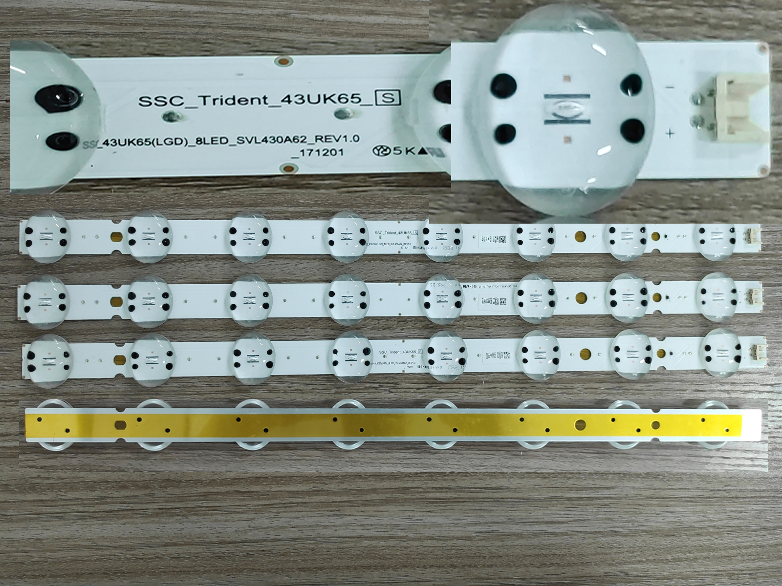 SSC_43UK65(LGD)_8LED_SVL430A62 SSC_Trident_43UK65 445mm 3pcs/set